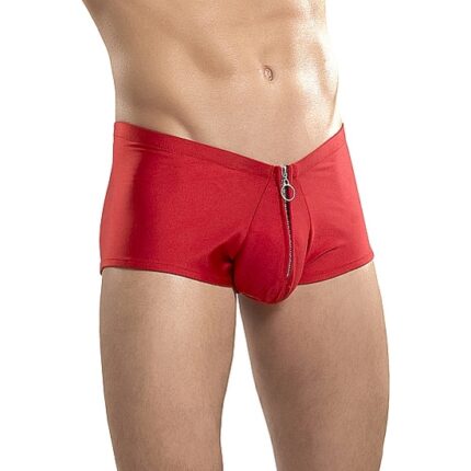 MALE POWER BOXER CON CREMALLERA ROJO - 001