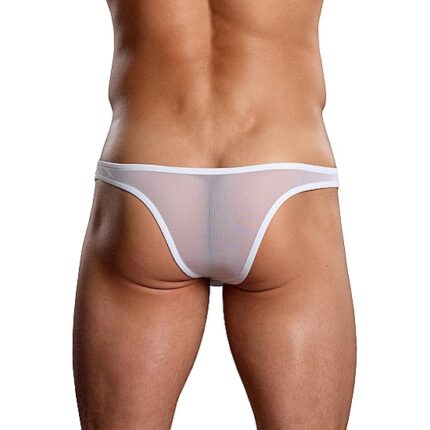 MALE POWER TANGA SEMITRASPARENTE BLANCO - 002