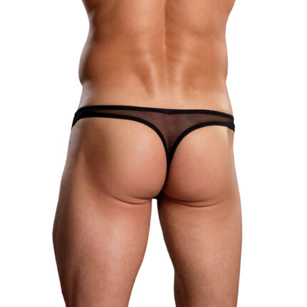 MALE POWER TANGA TRANSPARENCIAS NEGRO - 002