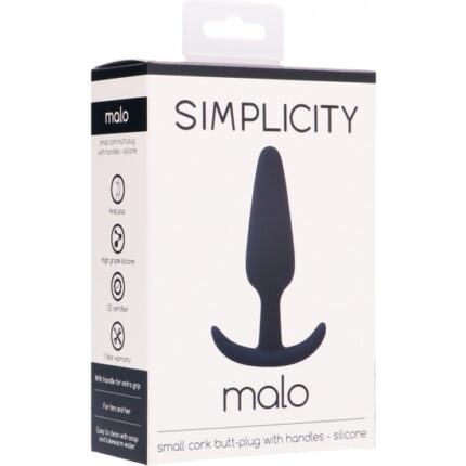 MALO SMALL CORK PLUG ANAL SILICONA - NEGRO - 002