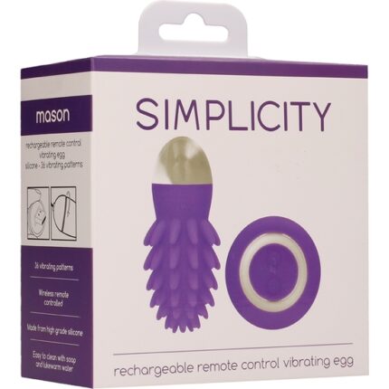 MASON HUEVO VIBRADOR CONTROL REMOTO MORADO - 002