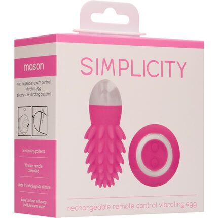 MASON HUEVO VIBRADOR CONTROL REMOTO ROSA - 002
