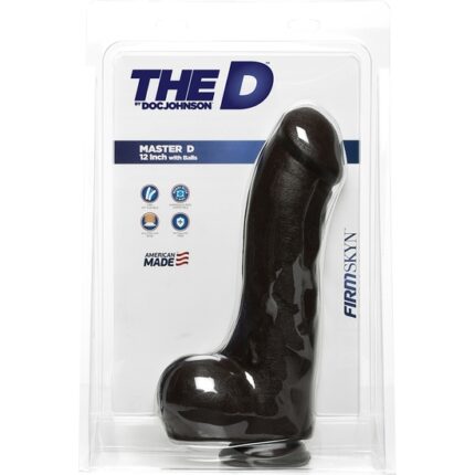 MASTER DILDO 30 CM FIRMSKYN - NEGRO - 002