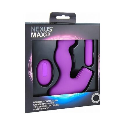 MAX 20 MASAJEADOR DILDO UNISEX CON CONTROL REMOTO MORADO - 002