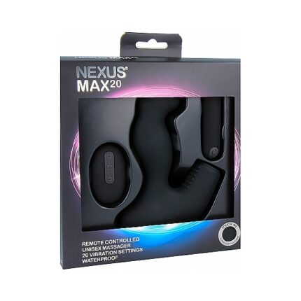 MAX 20 MASAJEADOR DILDO UNISEX CON CONTROL REMOTO NEGRO - 002