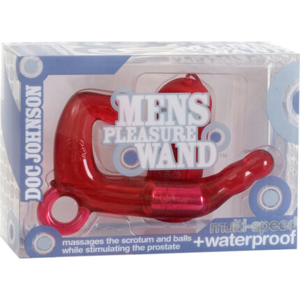MEN PLEASURE WAND - VIBRADOR MASCULINO ROJO - 002