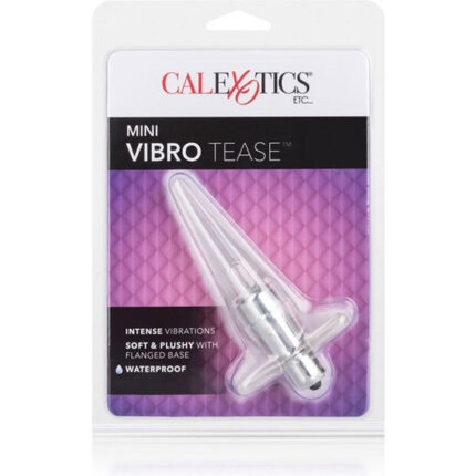 MINI VIBRO TEASE - PLUG VIBRADOR TRANSPARENTE - 002