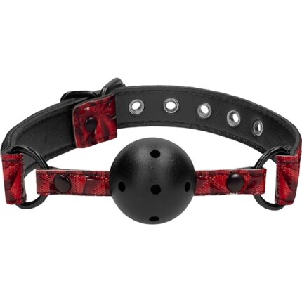 MORDAZA CON BOLA RESPIRABLE - BURGUNDY - 002