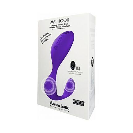 MR. HOOK VIBRADOR MANOS LIBRES CON MANDO - MORADO - 002