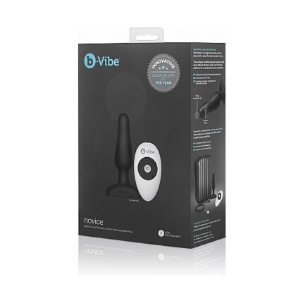 NOVICE PLUG VIBRADOR CON MANDO - NEGRO - 002