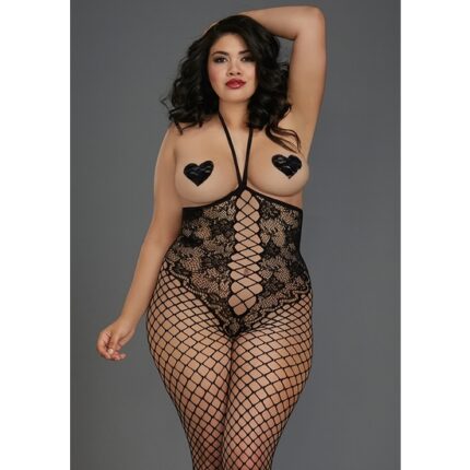 OPEN-CUP BODYSTOCKING COPAS ABIERTA - NEGRO - 001