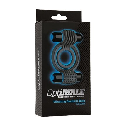 OPTIMALE ANILLO SLATE DOBLE PARA EL PENE NEGRO - 002