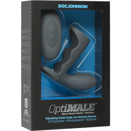 OPTIMALE FUNDA PARA EL PENE CON PLUG Y VIBRACIÓN - GRIS - 002