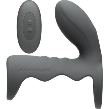 OPTIMALE FUNDA PARA EL PENE CON PLUG Y VIBRACIÓN - GRIS - 001