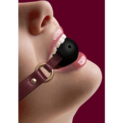 OUCH HALO - BREATHABLE BALL GAG - BURDEOS - 001