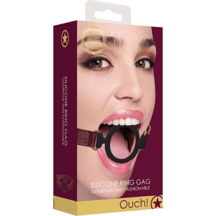 OUCH HALO - SILICONE RING GAG - BURDEOS - 002
