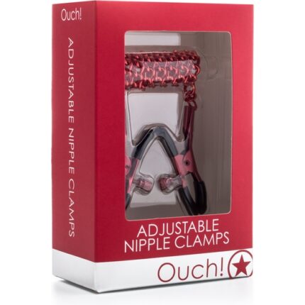 OUCH PINZAS AJUSTABLES PARA PEZONES ROJO - 002