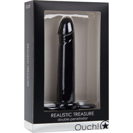 OUCH REALISTIC TREASURE DOBLE PENETRACION NEGRO - 002