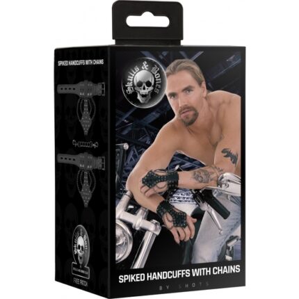 OUCH! SKULLS AND BONES ESPOSAS CON PINCHOS Y CADENAS - NEGRO - 002
