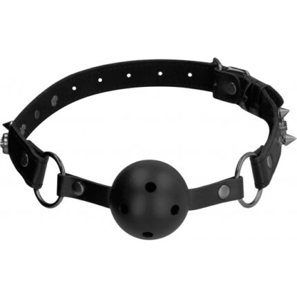 OUCH! SKULLS AND BONES MORDAZA CON BOLA TRANSPIRABLE - NEGRO - 001