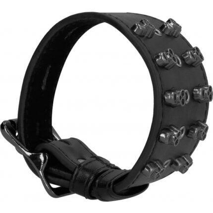 OUCH! SKULLS AND BONES. BRAZALETE CON PUAS NEGRO MOD II - 001