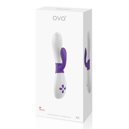 OVO K2 VIBRADOR CONEJITO BLANCO/LILA - 002