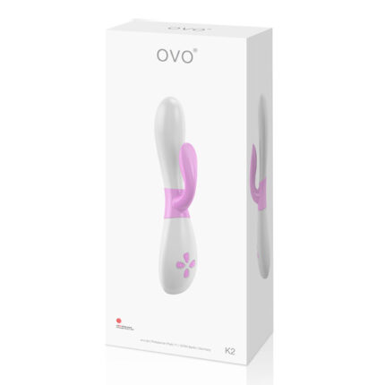 OVO K2 VIBRADOR CONEJITO BLANCO/ROSA - 002