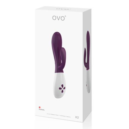 OVO K2 VIBRADOR CONEJITO MORADO/BLANCO - 002