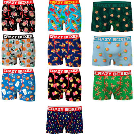 PACK 10 CALZONCILLOS CRAZY BOXER EN VARIOS COLORES - 001