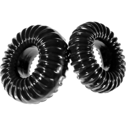 PACK 2 ANILLOS DE SILICONA ELÁSTICOS SLIM - NEGRO - 001