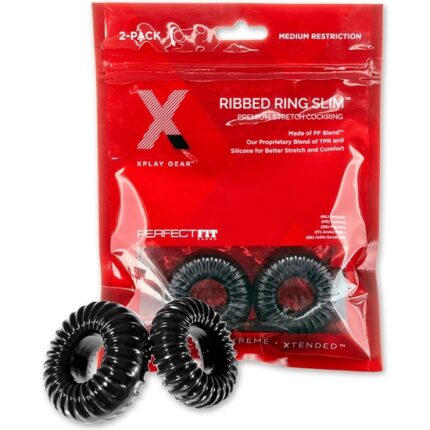 PACK 2 ANILLOS SILICONA ELÁSTICOS - NEGRO - 002
