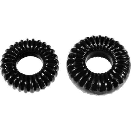 PACK 2 ANILLOS SILICONA ELÁSTICOS - NEGRO - 001