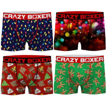 PACK 4 CALZONCILLOS CRAZY BOXER FIESTA PARA HOMBRE - 001