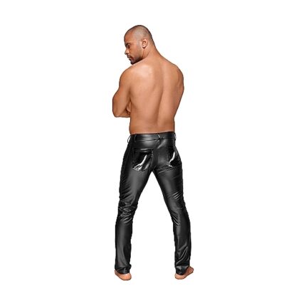 PANTALONES EFECTO MOJADO CON PLIEGUES PVC - NEGRO - 002