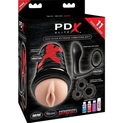 PDX ELITE ASS GASM VIBRATING KIT - 002