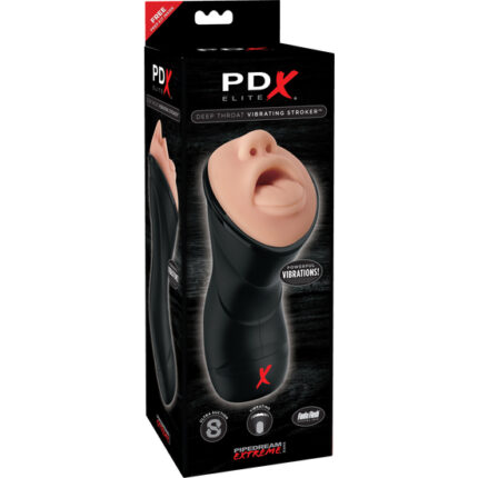 PDX ELITE DEEP MASTURBADOR CON VIBRACIÓN BOCA - 002