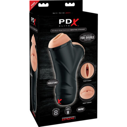 PDX MASTURBADOR DE DOBLE PENETRACION CON VIBRADOR - 002