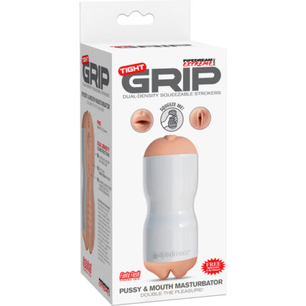 PDX TIGHT GRIP MASTURBADOR MASCULINO VAGINA / BOCA BLANCO - 002