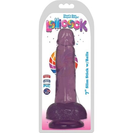 PENE 17CM CON TESTICULLOS CHERRY ICE - MORADO - 002