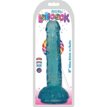 PENE 20 CM CON TESTICULLOS CHERRY ICE - AZUL - 002