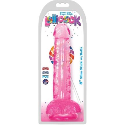 PENE 20 CM CON TESTICULLOS CHERRY ICE - ROSA - 002