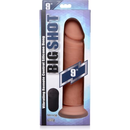 PENE 22 CM  SILICONA CONTROL REMOTO VIBRANTE  - FLESH - 002