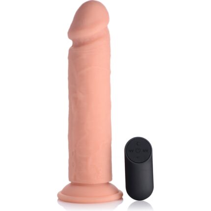 PENE 22 CM  SILICONA CONTROL REMOTO VIBRANTE  - FLESH - 001