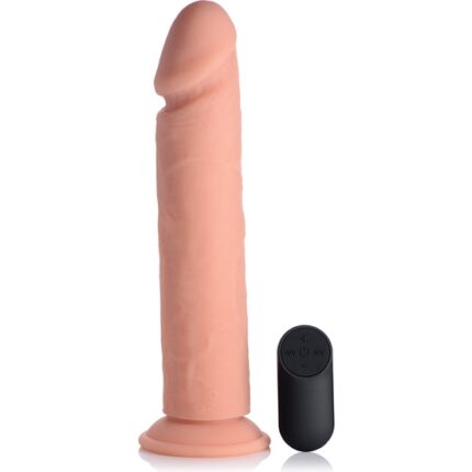 PENE 25 CM  SILICONA CONTROL REMOTO VIBRANTE  - FLESH - 001