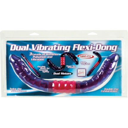 PENE DOBLE Y FLEXIBLE CON VIBRACIÓN MORADO - 002