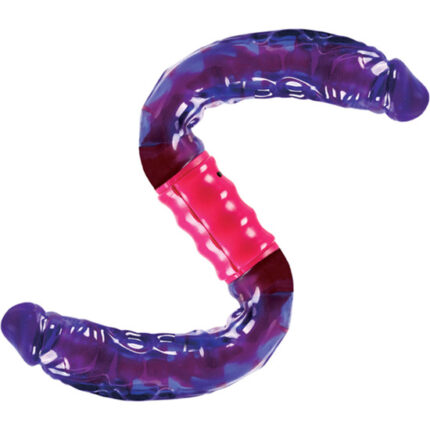 PENE DOBLE Y FLEXIBLE CON VIBRACIÓN MORADO - 001