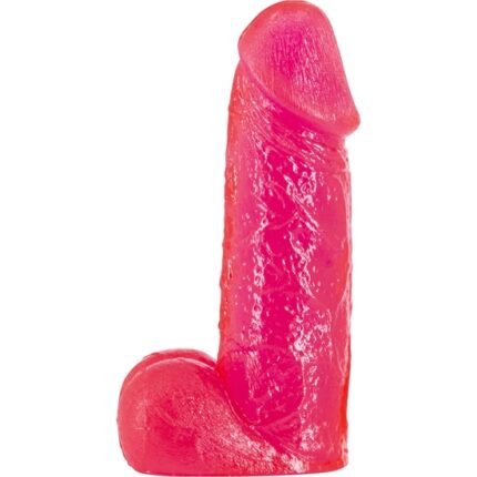 PENE REALISTICO CON TESTICULOS - 15CM - ROJO - 001