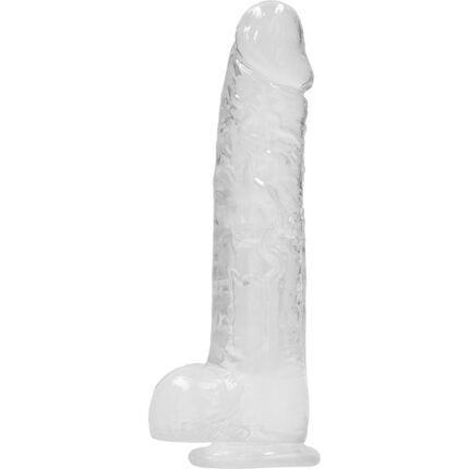 PENE REALISTICO CON TESTICULOS 18 CM - TRANSPARENTE - 001