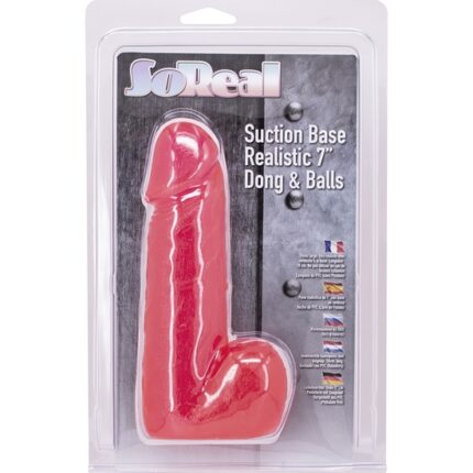 PENE REALISTICO CON TESTICULOS - 18CM - ROJO - 002