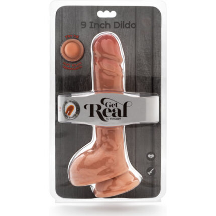 PENE REALÍSTICO CON TESTÍCULOS DUAL DENSITY 23CM - 002